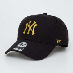 47brand sapca MLB New York Yankees culoarea negru, cu imprimeu