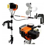 Motor de barca in 2 timpi, 4,3 kW, 5,8 CP, capacitate rezervor 1,2 litri, Kraft