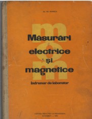 C9085 MASURARI ELECTRICE SI MAGNETICE. INDRUMAR DE LABORATOR - AL. TH. POPESCU foto