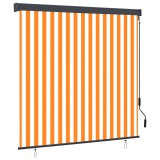 VidaXL Jaluzea tip rulou de exterior, alb și portocaliu, 160 x 250 cm