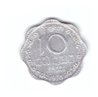 Moneda Sri Lanka 10 cents/centi 1978, stare buna, curata foto