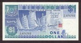 SINGAPORE █ bancnota █ 1 Dollar █ 1987 █ P-18a █ UNC