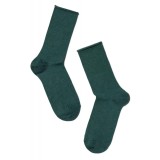 Șosete damă din bumbac fără elastic, Conte Elegant Comfort 000 - Turcoaz &Icirc;nchis, 36-37 (23)