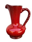 VAS VINTAGE DIN CERAMICĂ EMAILATA CU O ANSA IMPLETITA