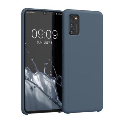 Husa Kwmobile pentru Samsung Galaxy A41, Silicon, Albastru, 52301.202 foto