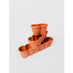 Jardiniera bella cu tavita, STERK, 25X15X15 cm, Plastic Maro