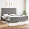 VidaXL Cadru de pat fără saltea, gri &icirc;nchis, 180x200 cm, textil