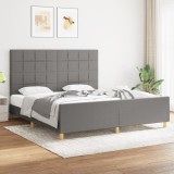 VidaXL Cadru de pat fără saltea, gri &icirc;nchis, 180x200 cm, textil