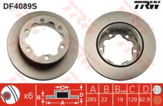 Disc frana VW LT II platou / sasiu (2DC, 2DF, 2DG, 2DL, 2DM) (1996 - 2006) TRW DF4089S