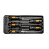 Set Surubelnite Late NEO, 7 piese, 3-8mm, 75-200mm, Otel S2, Magnetic, Maner Ergonomic, Compatibil Dulap Mobil