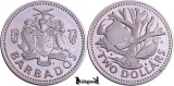 1973 FM, 2 Dollars - Elisabeta a II-a - Barbados | KM 15 | PROOF