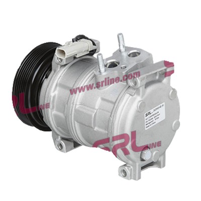 Compresor aer conditionat Chrysler Voyager, 2005-2008, motorizare 2.5 CRD 88/103/105kw; 2.8 CRD 110kw, diesel, rola curea 120 mm, 6 caneluri, de tip foto