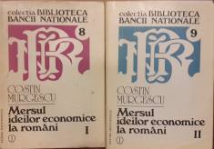 Mersul ideilor economice la romani 2 volume Colectia Biblioteca Bancii Nationale 8, 9 foto