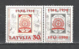 Letonia.1998 80 ani marca postala-cu vigneta GL.70, Nestampilat