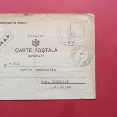 Arges Stolnici Carte postala Consiliul de Ministri 1946