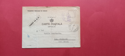 Arges Stolnici Carte postala Consiliul de Ministri 1946 foto