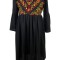 Rochie dama casual RD2, negru/portocaliu , marimea L