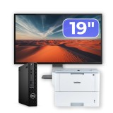 Pachet PC second hand Dell OptiPlex 3090 Mini cu monitor 19 si imprimanta