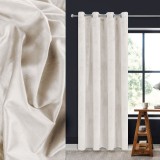 Perdea decorativă velvet ecru cu inele, 140x260 cm, CMCLASS