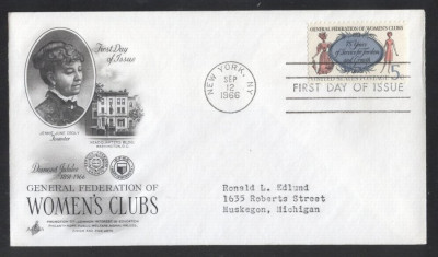 United States 1966 Womens clubs federation FDC K.648 foto