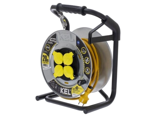 Prelungitor alimentare KEL 3x1,5mm2 4 prize 20m 16A galben