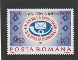 ROMANIA 1996 LP1415 5 ANI DE LA INFIINTARE R.A.POSTA ROMANA SUPRATIPAR MNH NEST