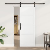 Ușă glisantă vidaXL cu set de accesorii Alb 78x211 cm Lemn masiv de pin, Ușă interioară &quot;ORKDAL&quot; Alb 78x211x4 cm Lemn masiv de pin