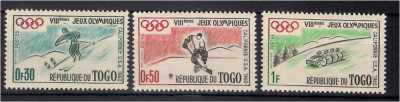 Togo 1960 - Jocurile Olimpice Squaw Valley, sport, serie neuzata foto