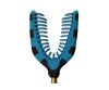 Suport Feeder Pescuit East Shark Forma V Nervuri, Filet Universal, Negru/Albastru, Stationar