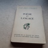 POESIE ET LANGAGE (CARTE IN LIMBA FRANCEZA)