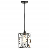 Cumpara ieftin HOMCOM Lampadar Vintage Industrial, Iluminat de Tavan cu Cablu Reglabil, Design Retro pentru Camera de Zi 16x16x120 cm, Negru | Aosom Romania