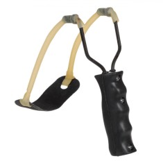 Praștie Plastic, Negru, M&acirc;ner Rezistent, Dimensiuni 16x7cm