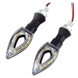 Set semnalizari Moto LED 12V - Lumina Galbena &ndash; (Forma inima) LED LZ004 (2PCS)