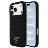 Husa MagSafe pentru Apple iPhone 18 Pro / 17 Pro, Guess, Croco Triangle Logo, Neagra