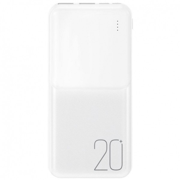 Baterie Externa XO Design PR252, 20000mAh, 10.5W, 2 x USB-A, Alba