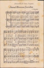A899 Partitura Imnul Uniunii Sovietice + Cantata pentru Stalin anii 1950 ARLUS foto