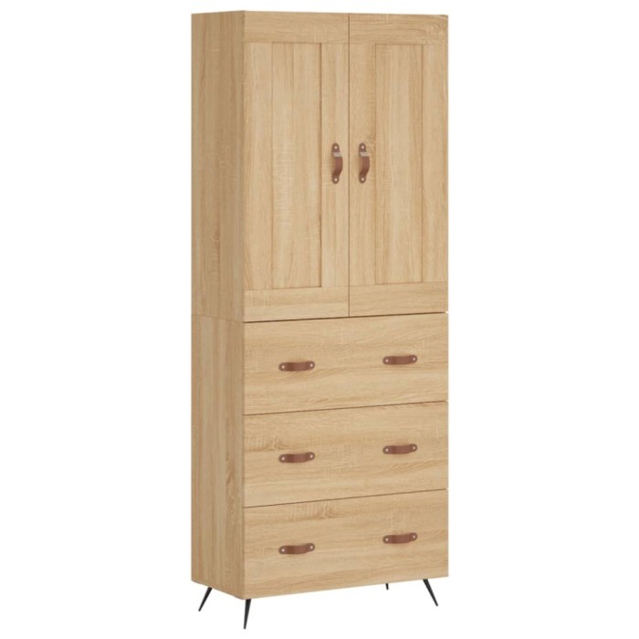 Dulap inalt, stejar sonoma, 69,5x34x180 cm, lemn compozit