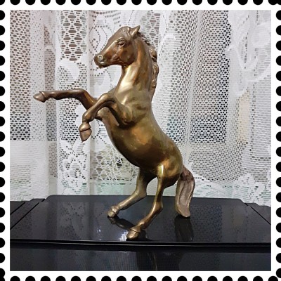 Cal din bronz_statuetă foto