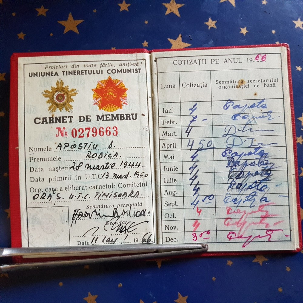 D665-I-Carnet UTC Romania comunista 1944 stare buna. Marimi: 9.5/6.5 cm. | Okazii.ro