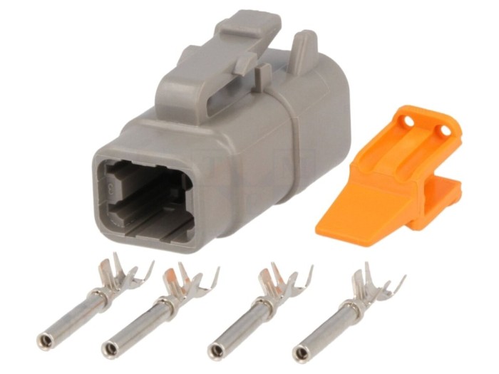 Conector DTM 4-PIN mamă pe cablu