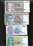 Set / lot 20 bancnote dinari Iugoslavia / Hiperinflatia / 1985-1994 F-VF-XF