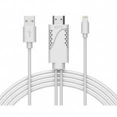 Adaptor AV la HDMI digital, cablu HDTV 1080p cu orificii de racire pentru seria Apple iPhone X - 8-7-6-5, iPad, iPod foto