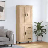 vidaXL Dulap &icirc;nalt, stejar sonoma, 69,5x34x180 cm, lemn compozit