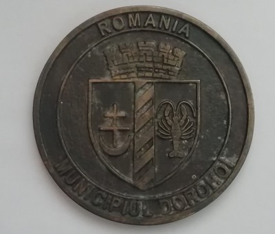 QW7 2 - Medalie - tematica heraldica - Municipiul Dorohoi 600 ani - 1407 - 2007 foto