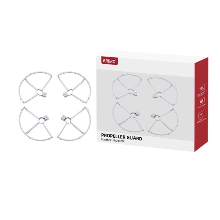 Apărătoare elice dronă DJI Mini 2 / Mini SE / Mini 4K &ndash; Set 4 protecții rapide, ABS, montaj rapid