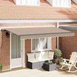 vidaXL Cortina Retractabilă Bej 400 x 200 cm țesătură 3329864