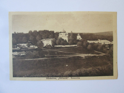 Carte poștală Basarabia:Mănăstirea G&amp;acirc;rbovăț,necirculată anii 20 foto