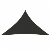 Parasolar Triunghiular Antracit 5x5x6m Oxford, Copertina Gradina, Protectie UV si Ploaie
