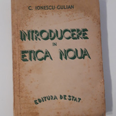 Carte veche C Ionescu Gulian Introducere in etica noua