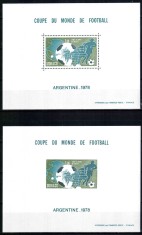 Monaco 1978, Mi #1315 A+B**, Colite de Lux dant+ned, sport, Campionatul Mondial de Fotbal Argentina &#039;78, MNH, cota 600 &euro;!